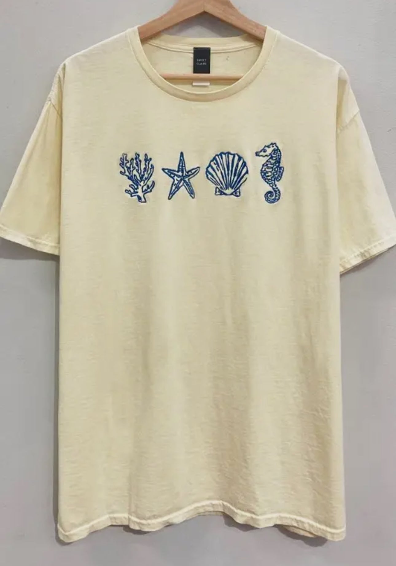 Embroidered Seashell Tee