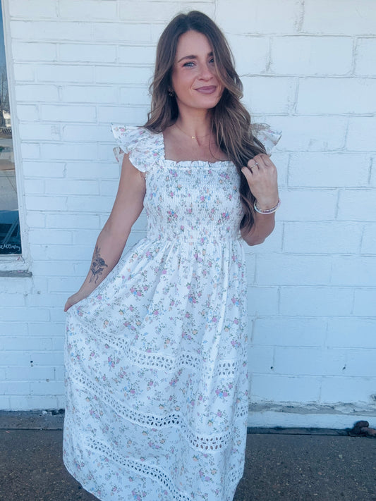 Floral Smocked Maxi Dress