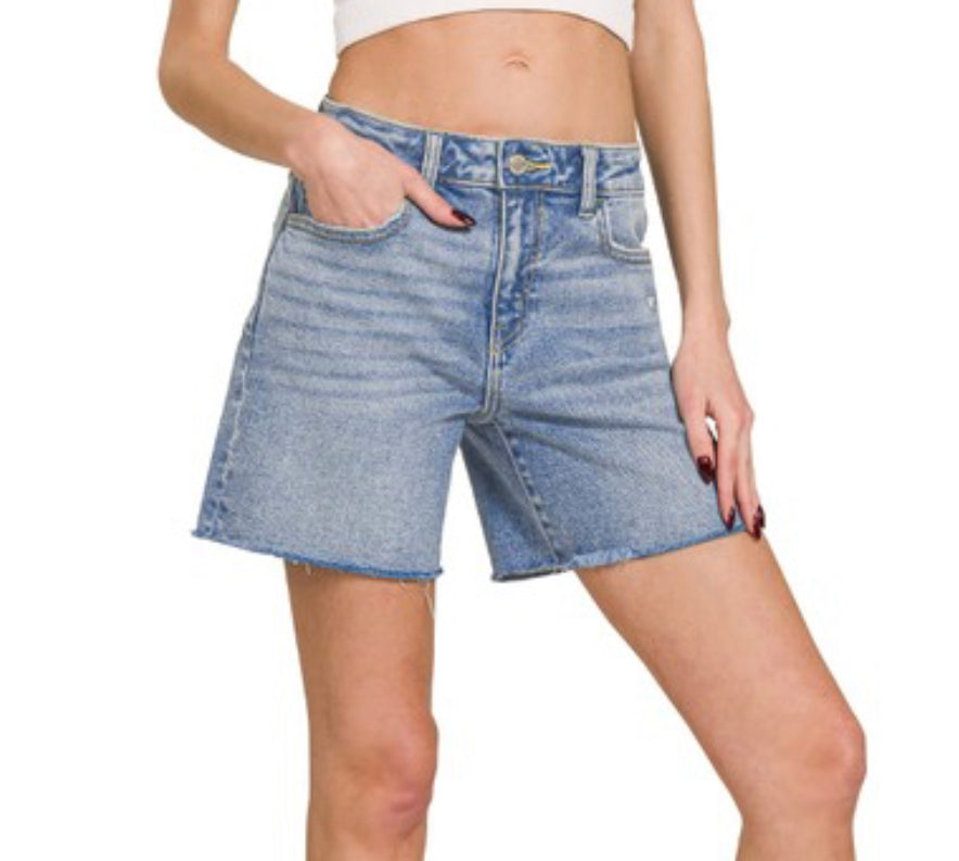 Light Wash Denim Shorts
