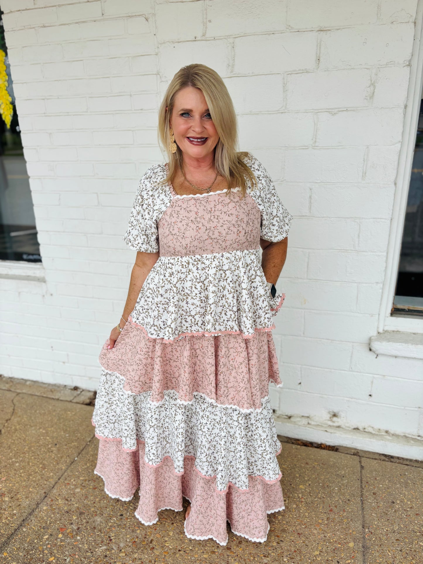 Tiered Floral Dress