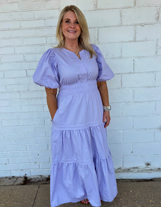 Lavender Dress with Pockets
