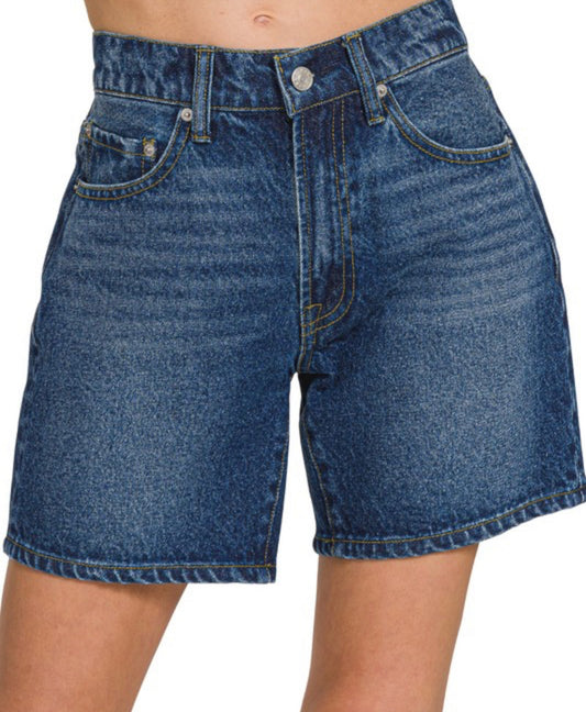 Dark Wash Denim Shorts