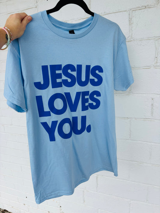 Jesus Loves You. (blue)