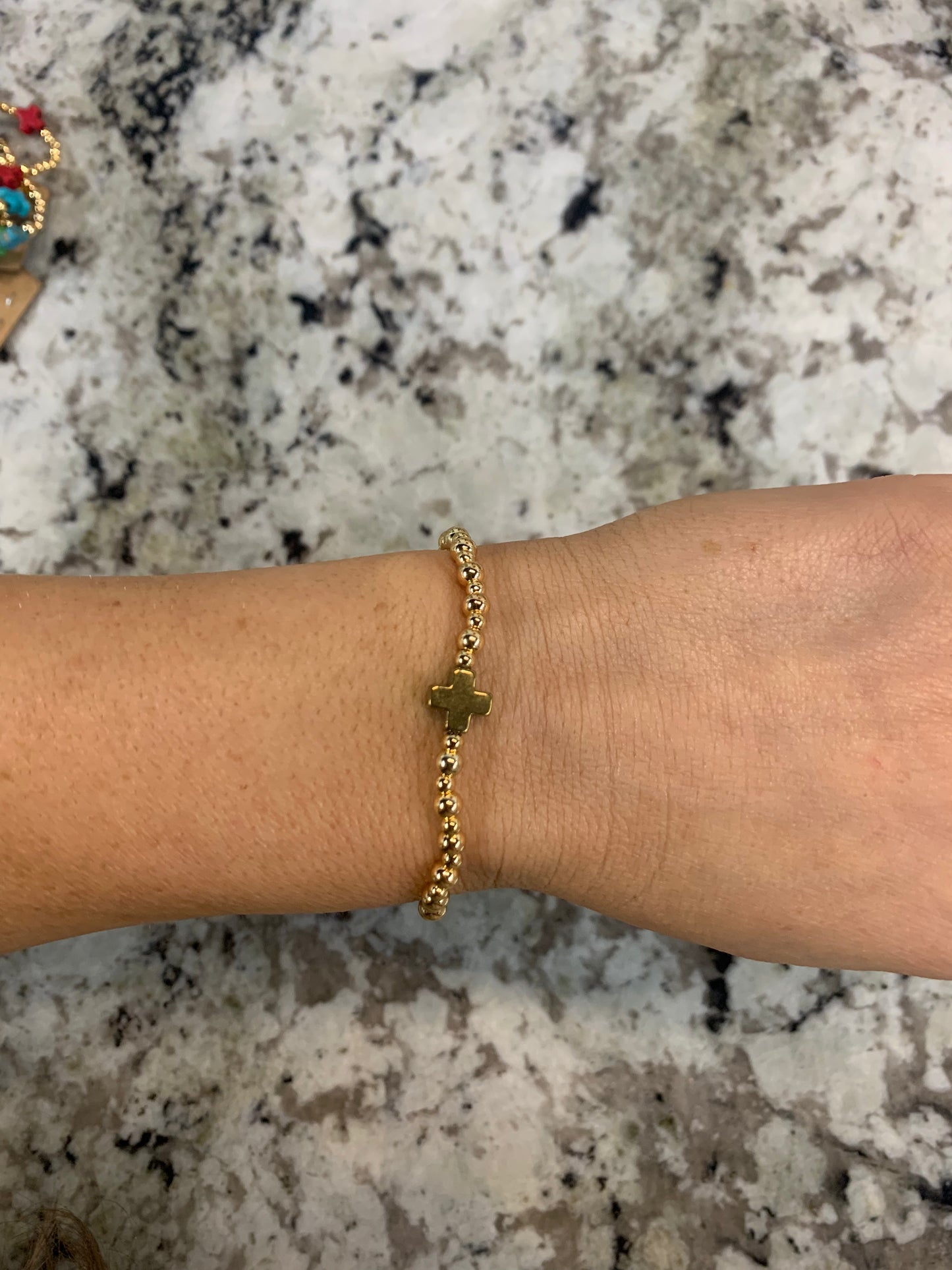Gold Cross Bracelet