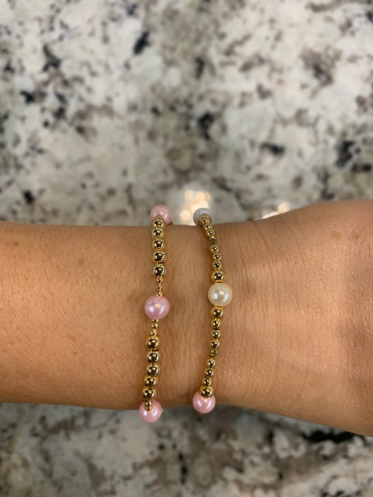 Pink & Pearl Bracelet