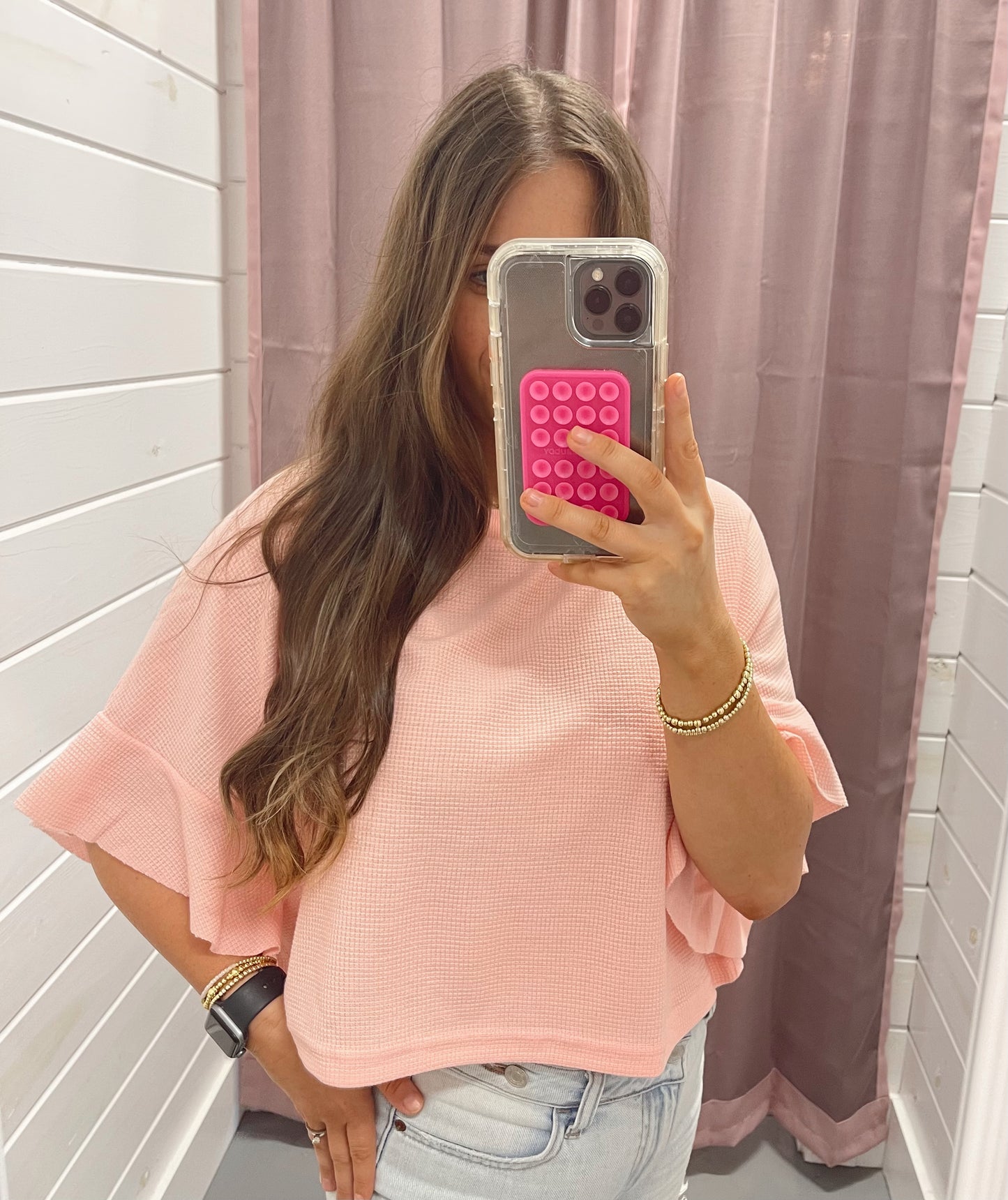 Waffle Knit Top