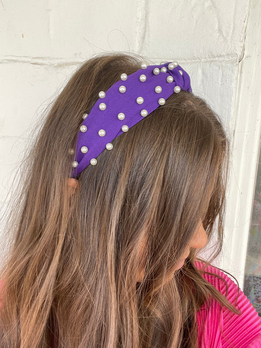 Pearl & Purple Headband