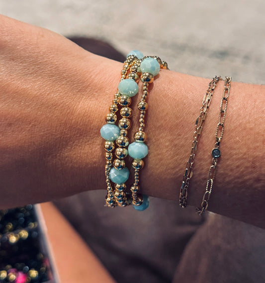 Blue & Gold Bracelet