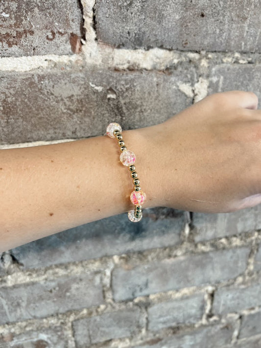 Gold & Pink Bracelet