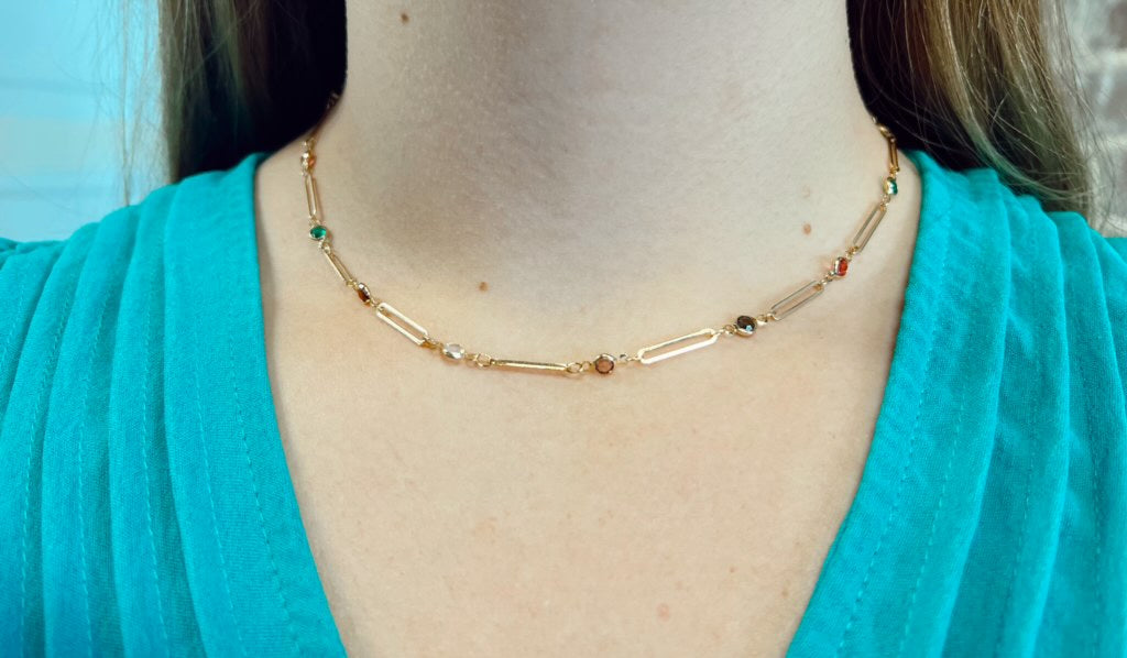 Rainbow Stones Necklace