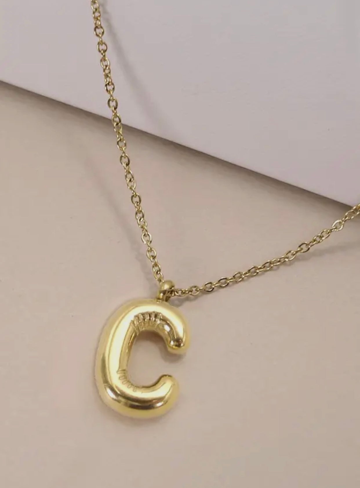 Bubble Initial Necklace