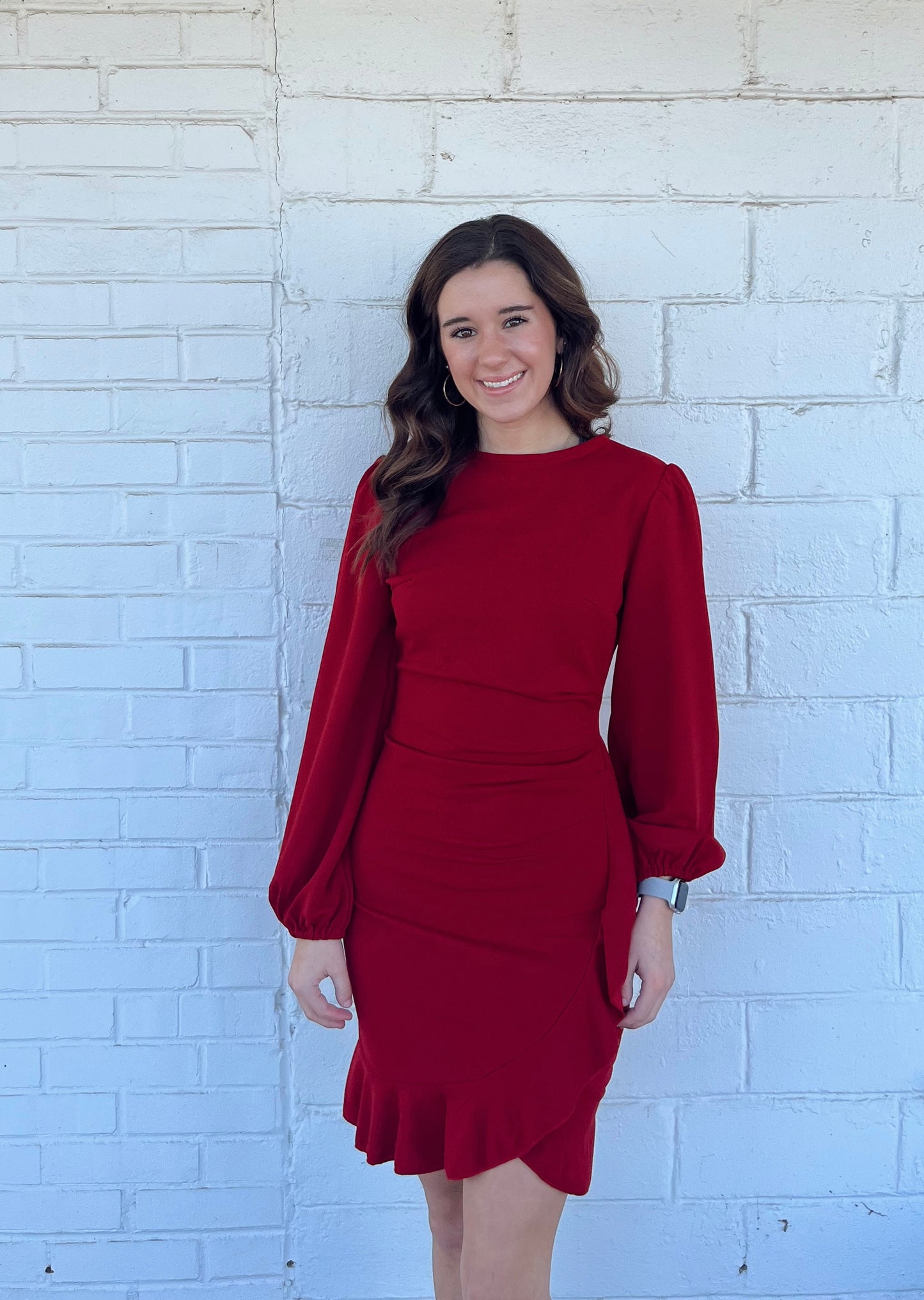 Long Sleeve Wrap Dress