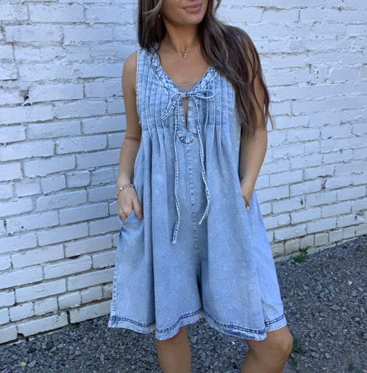 Denim Romper