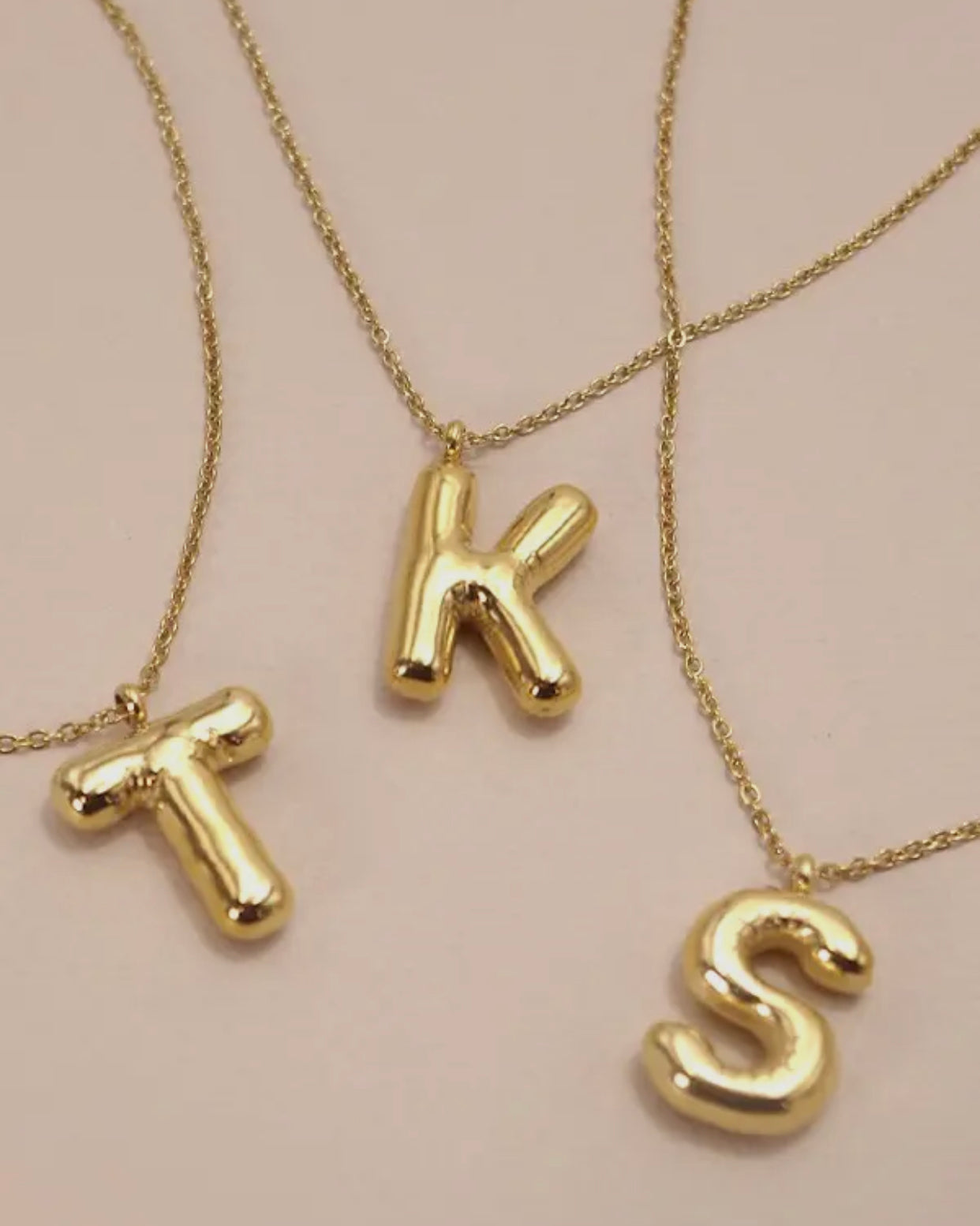 Bubble Initial Necklace