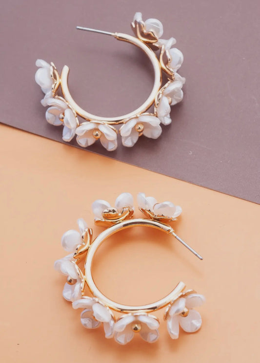 Pearl Flower Hoop