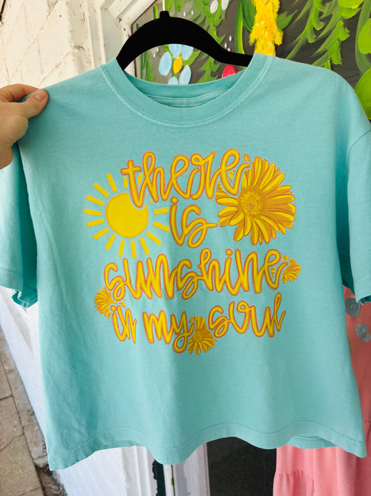 There is Sunshine in My Soul (crop tee)