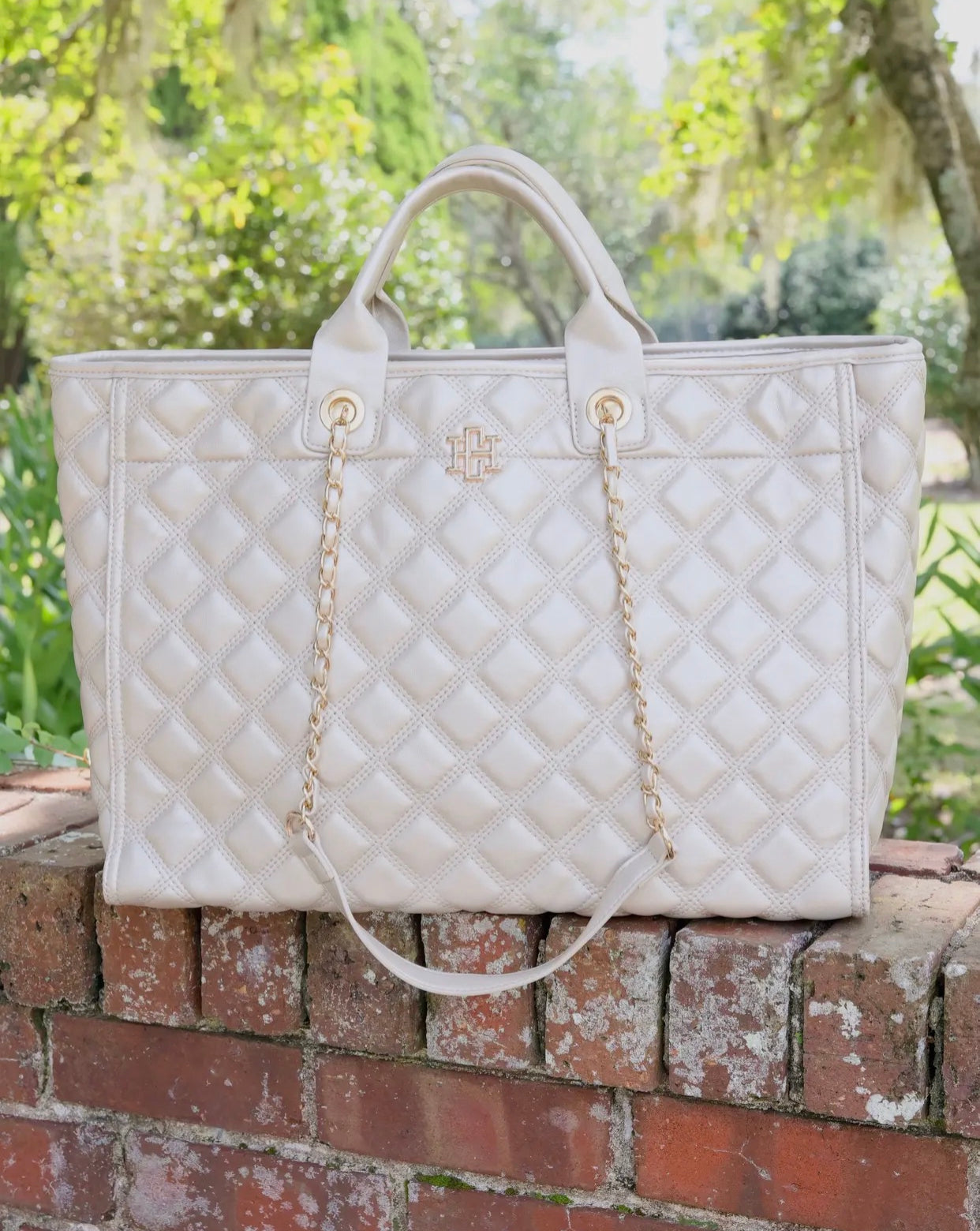 Pearl Quilted Tote Bag