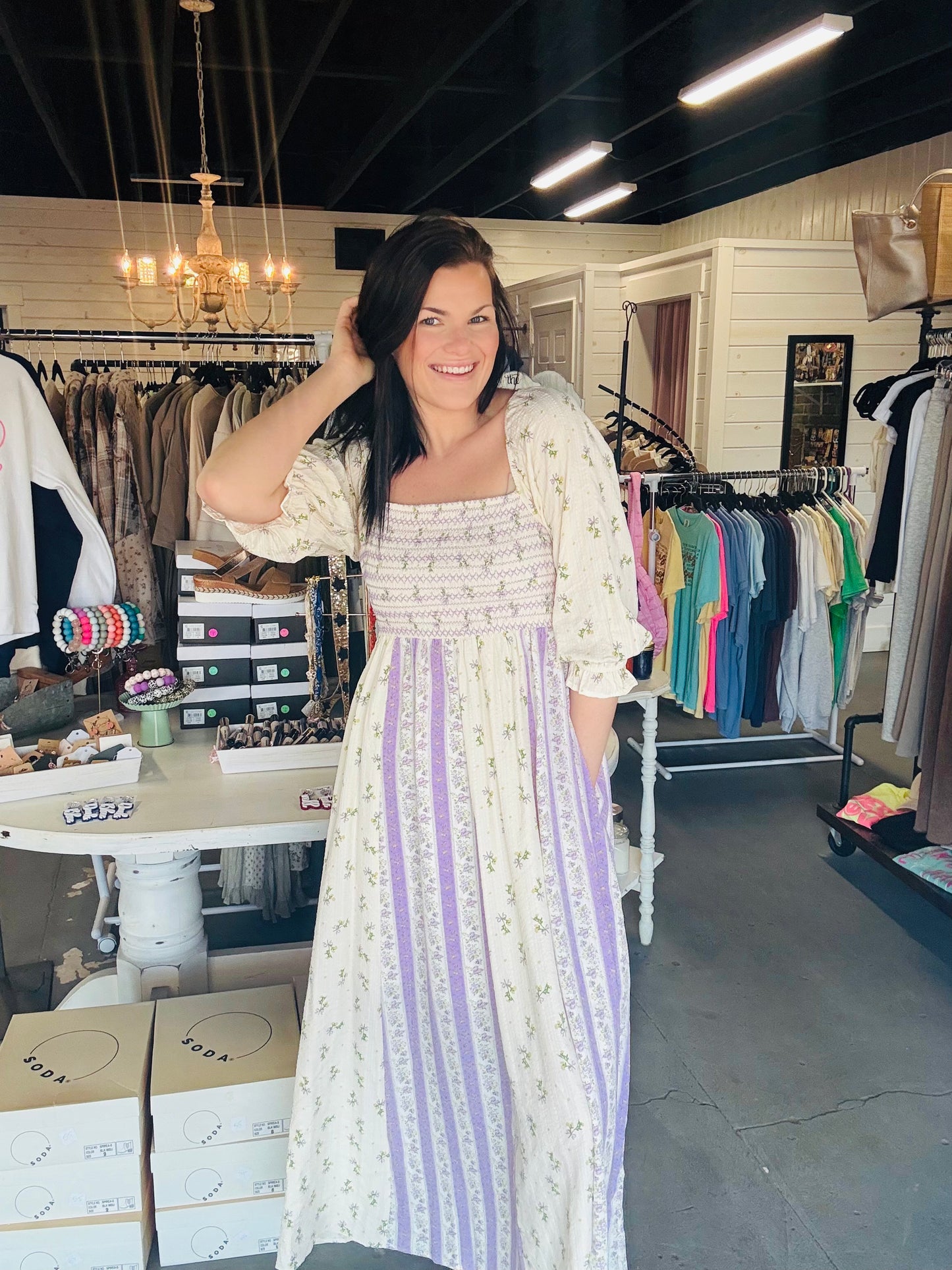 Lavender Smocked Dress