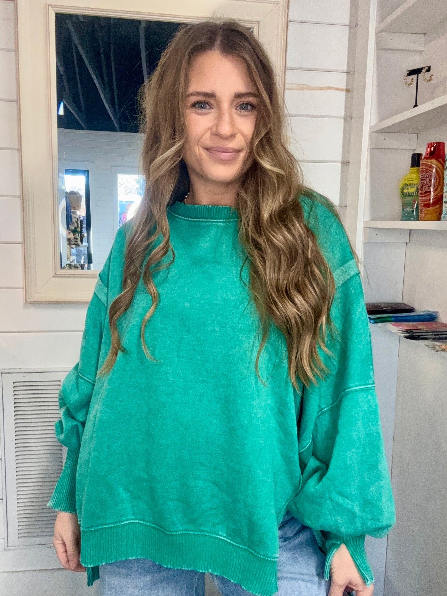 Zenana Oversized Crewneck