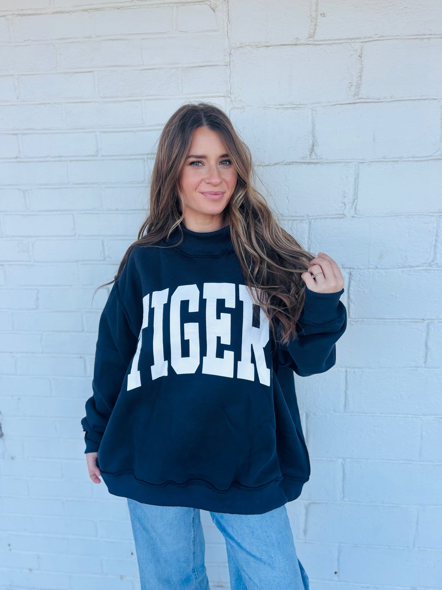 TIGERS Reversible Mock Neck