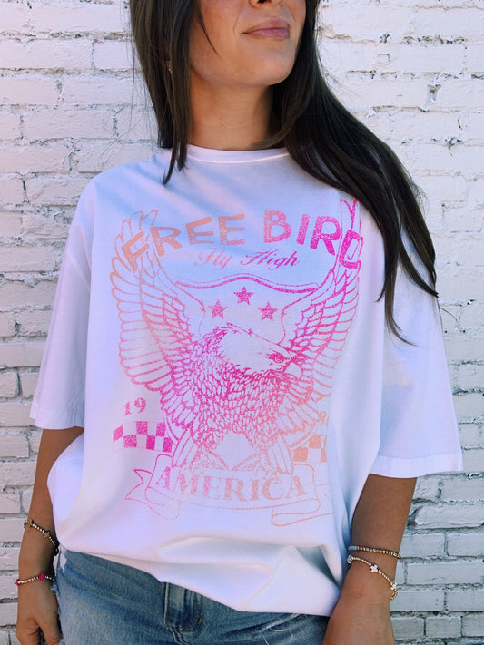 Free Bird Oversized Graphic Tee