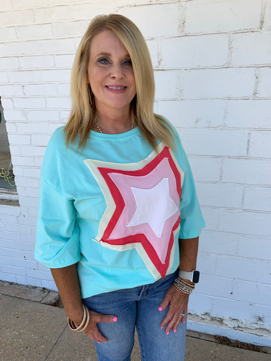 Mint Star Top