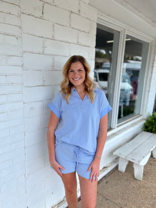 Blue Short Set