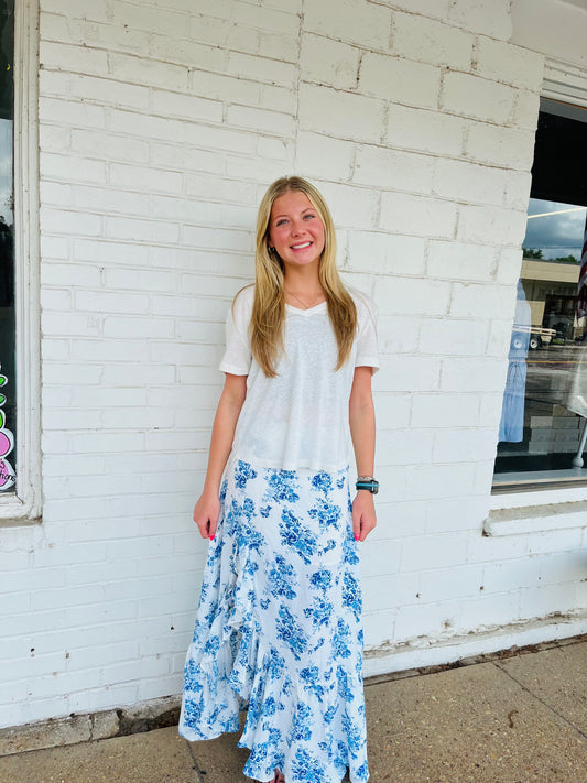 Floral High Waist Skirt