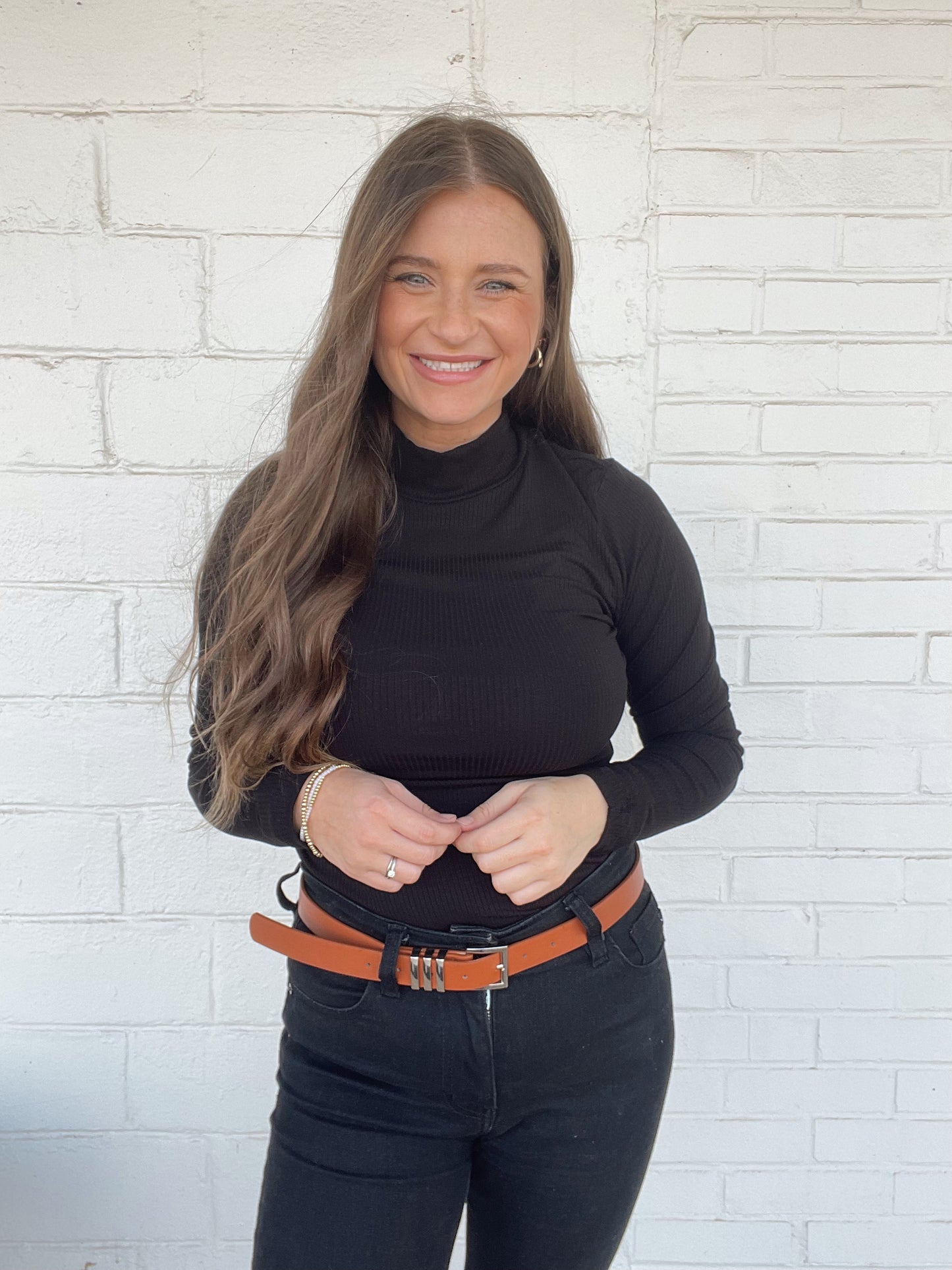 Ribbed Mock Neck Top