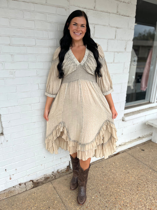 V-Neck Boho Dress