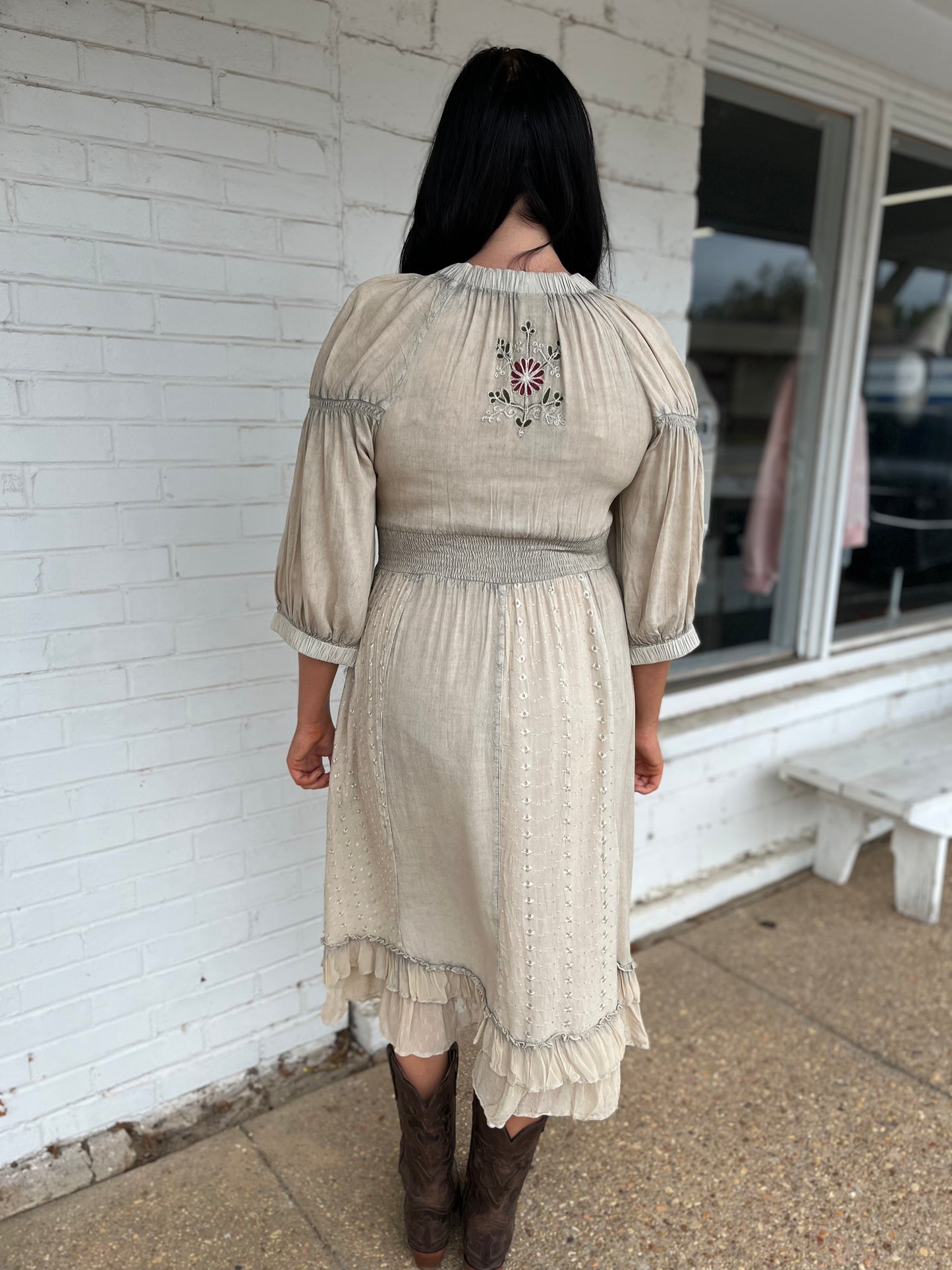 V-Neck Boho Dress