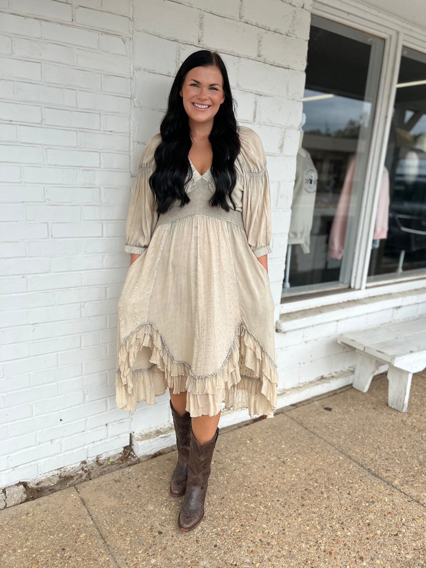 V-Neck Boho Dress