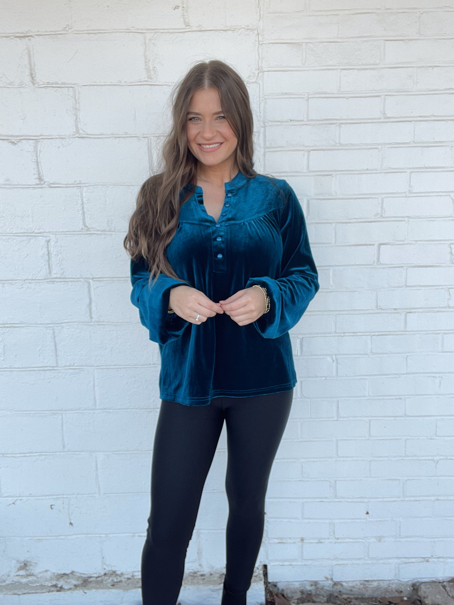 Blue Velvet Top