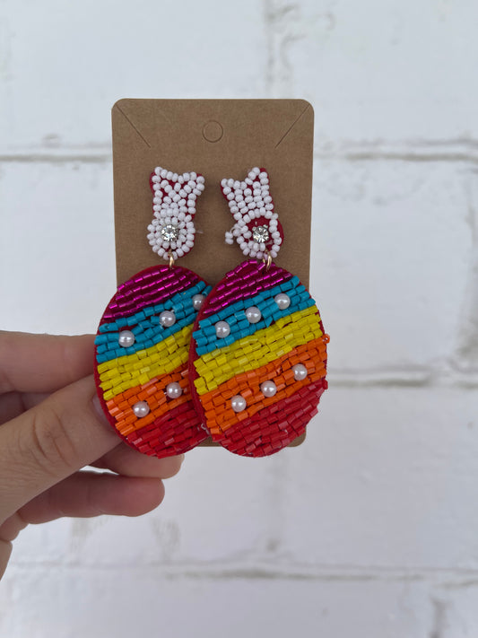 Easter Egg Beaded Earring