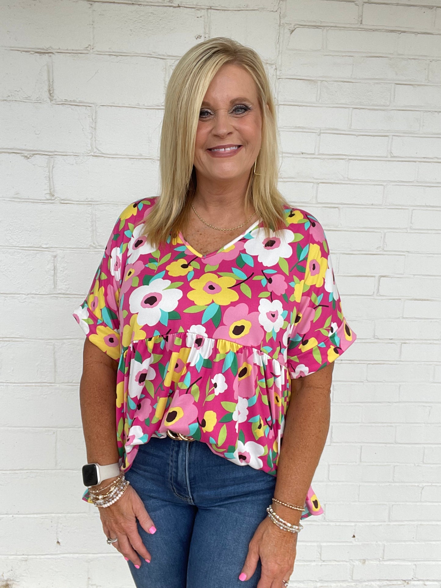 Colorful Floral Top