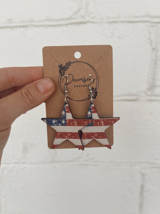 Star Flag Earring