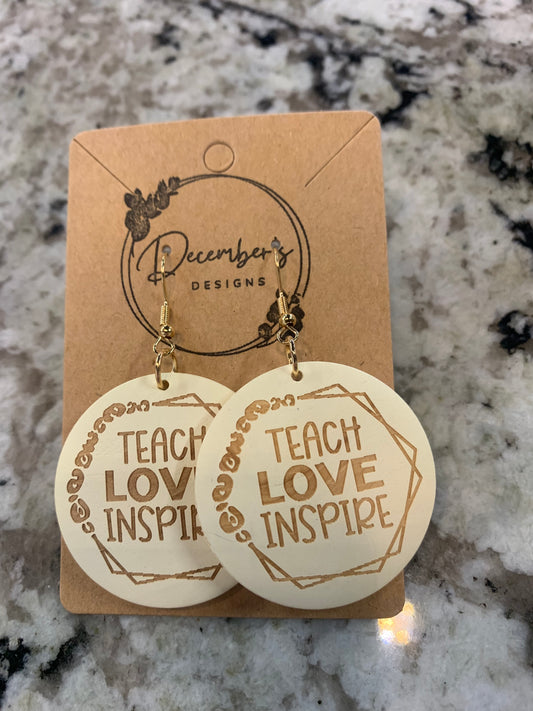 TEACH LOVE INSPIRE EARRING